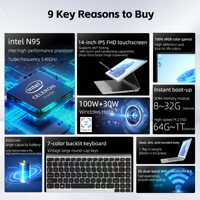亿方工厂批发14.1英寸电脑，配备Intel N95，Windows 11系统 |   可定制的OEM/ODM、360度可旋转触摸屏笔记本电脑