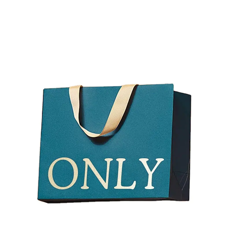 Premium Luxury paper shopping bag with handle you own logo gift bags wedding packaging