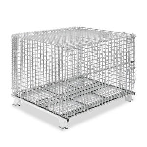 Op Maat Gemaakte Opvouwbare Opbergmanden Stalen Draadgaas Kooi Omzet Ijzeren Manden Koerier Sorteren Trolleys Opslagkooien - Product Image 2