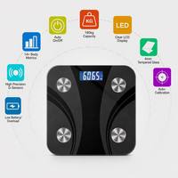 Báscula Inteligente Profesional para Grasa Corporal, Peso Digital, IMC para Gestión de Fitness, 180 kg, 14 Mediciones, Vidrio Templado, LED, Bluetooth
