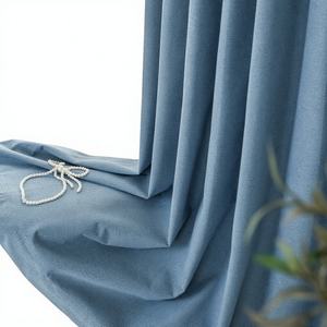 Tela de Lino 100% Poliéster Tipo Algodón, Tejido Pongee Laminado con PVC, 280 cm de Ancho, Nuevo Diseño, Cortina Opaca de Doble Cara - Product Image 1