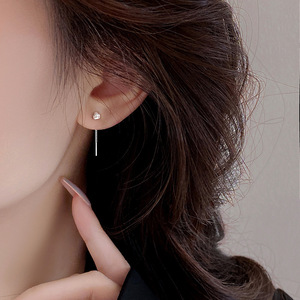 Pendientes de nudo Ruyi con forma de bola de plata 999 para uso diario para mujer - Product Image 3