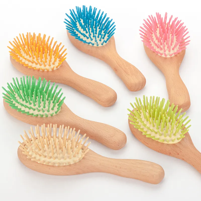 Factory direct sales kids wooden hair color brush