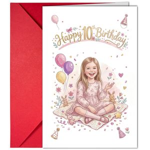 Biglietto d'<span class=keywords><strong>Auguri</strong></span> Divertente per <span class=keywords><strong>Compleanno</strong></span> <span class=keywords><strong>Bambina</strong></span> <span class=keywords><strong>1</strong></span>-10 Anni con Messaggio e Busta Vuota, Set in Carta Patinata - Vendita all'Ingrosso - Product Image 6