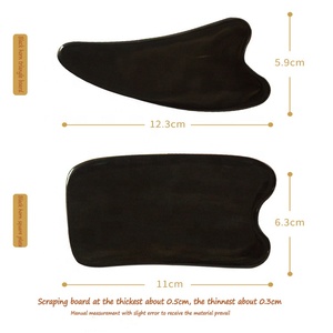 Tabla de raspado Gua Sha, tabla de raspado de cuerno, masajeador de cuerpo completo, forma de cuerno natural - Product Image 2
