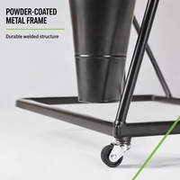 Rak Display Logam Modern Custom 6/12 Bucket yang Dapat Dipindahkan untuk Pajangan Bunga Buatan, Buket Bunga Segar, dan Tanaman Hijau