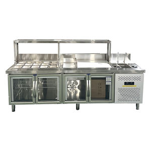 Comptoir de préparation de Bubble Tea réfrigéré en acier inoxydable - Product Image 1