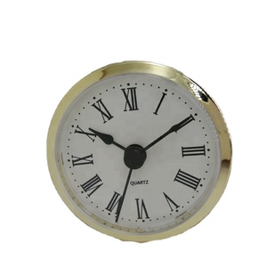 Hot Sale 65 mm Gold Trim Quarts <strong>Movement</strong> Mini Inch <strong>Clock</strong> <strong>Insert</strong> With Arabic Number - Product Image 1