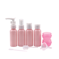 Pulvérisateur en plastique PET emballage cosmétique bouteille de voyage ensemble 50ml 80ml 100ml pots cosmétiques portable petite taille vide bouteille de soin de la peau