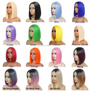 Peluca Corta Bobo Para Mujer Color Rojo Vino Para Fiesta De Cosplay Al Por Mayor Fibra Sintética Resistente Al Calor De Alta Temperatura - Product Image 6