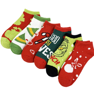 <span class=keywords><strong>Calcetines</strong></span> tobilleros navideños para parejas, novedad de 2023, venta al por mayor, creativos, terciopelo Coral, dibujos animados, <span class=keywords><strong>Grinch</strong></span>, regalo - Product Image 1