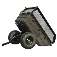 Promotion Remorque à benne basculante pour ATV de 300 kg, remorque multifonctionnelle pour tracteur, chariot utilitaire pour ATV avec 2 roues