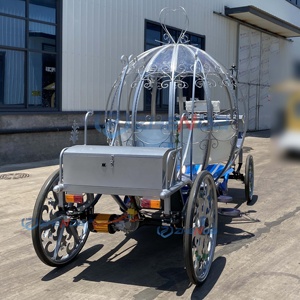 Carruaje de Princesa Cenicienta Eléctrico Más Vendido, Material de Acero, Carruaje de Boda con Forma de Calabaza, Transporte Especial - Product Image 6
