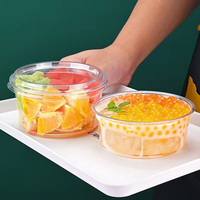 117Mm 12 16 24 32 Oz Food-Kwaliteit Verpakkingsbekers Custom Logo Wegwerp Plastic Pet Deli Container Slakom Met Deksel