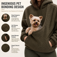 Nouveau sweat à capuche en peluche pour animaux de compagnie, pour petits chiens et chats, sweat-shirt surdimensionné assorti pour humains et animaux, automne-hiver, vente en gros