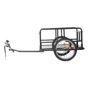 Nouveauté : <span class=keywords><strong>Remorque</strong></span> de <span class=keywords><strong>vélo</strong></span> <span class=keywords><strong>électrique</strong></span> pliable en alliage d'aluminium noir, grande capacité de chargement, pneus larges, pour <span class=keywords><strong>vélo</strong></span> cargo - Product Image 6