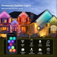 Luces LED Pixel RGBW de 24V CC Personalizadas, Decoración Navideña para Exteriores, Blanco Cálido CCT, IP65, Cuerpo de Lámpara de PC para Edificios