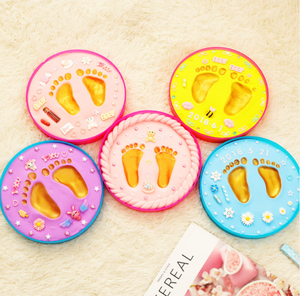 Popularité nouveau-né nourrissons bébé empreinte de la main empreinte cadre bébé main pied impression jouet argile pâte à modeler Slime-nouveau-né empreinte de la main bricolage - Product Image 1
