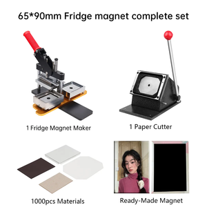 65*90 mét Hot Bán nhãn hiệu hình chữ nhật ảnh tủ lạnh nam châm nút Máy làm - Product Image 5