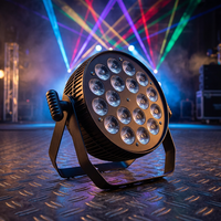 Projecteur LED Par Can Slim 18x18W 6-en-1 RGBWAP UV DMX512 pour Éclairage de Scène, Événements Intérieurs et Performances DJ
