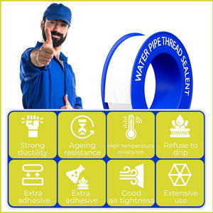 Sello <span class=keywords><strong>de</strong></span> rosca <span class=keywords><strong>de</strong></span> sellado <span class=keywords><strong>de</strong></span> alta densidad blanco Ptfe Fontanería Fontaneros <span class=keywords><strong>Cinta</strong></span> <span class=keywords><strong>de</strong></span> Ptfe <span class=keywords><strong>blanca</strong></span> X2 roscada - Product Image 5