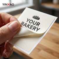 Étiquette personnalisée écologique et durable pour boulangerie, rouleau d'autocollants en vinyle imperméable pour gâteaux, biscuits, pain, boîtes et sacs, scellé d'emballage pour produits frais sortis du four