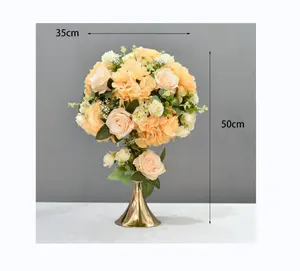 2024 Wedding Props Mermaid Flower Rack Hotel Wedding Artificial Flower Restaurant Table Flowers