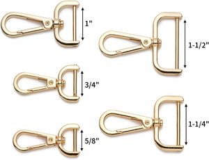 DEVPSISR PCS Detachable Snap <b>Hook</b> Swivel Clasp With Screw Bar Multiple Sizes Hardware For Changing Bag Straps Gold - Product Image 2
