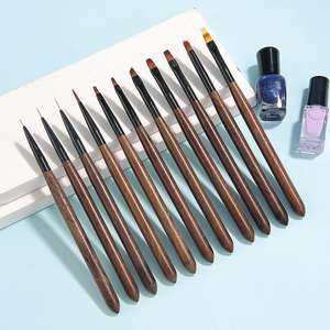 Pinceaux à ongles de qualité exceptionnelle, vente en gros, prix de gros, pinceaux à ongles pour le nail art, pinceaux à ongles ronds pour le nail art - Product Image 2