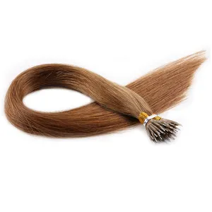 Hot sell 30 inch nano ring remy hair extension indian hair extensions 24 curly remy virgin cuticle aligned for nano ring