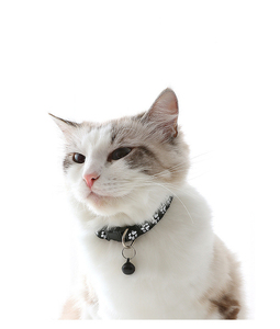 Collier réglable pour animaux de compagnie avec clochette, patch en tissu motif patte unique, boucle de sécurité pour chiens et chats - Vente en gros - Product Image 4