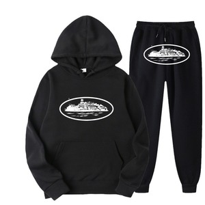 Ensemble sweat à capuche unisexe en polyester avec strass, style streetwear décontracté, tendance transfrontalière, <span class=keywords><strong>blanc</strong></span> <span class=keywords><strong>Cortez</strong></span>, sportswear décontracté Hip-Hop - Product Image 5