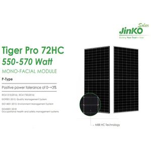 JINKO แผงโซลาร์เซลล์โปร72HC เสือ550-570วัตต์ JINKO โมดูลโมดูลโมดูลโมดูล P ชนิด monofacial 550W 555W 560W 565W 570 W โมดูล JINKO PV - Product Image 3
