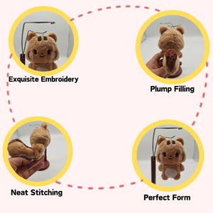 Tùy chỉnh sang trọng 10cm sang trọng quyến rũ cá nhân sang trọng <span class=keywords><strong>Keychain</strong></span> tùy chỉnh plushie nhà sản xuất sang trọng <span class=keywords><strong>Keychain</strong></span> đồ chơi - Product Image 3