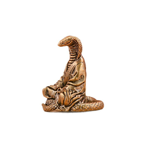 Statue de Dieu Serpent en Laiton Antique Méditant Sculpture Décorative en Laiton de Style Vintage Oeuvre Artisanale - Product Image 5