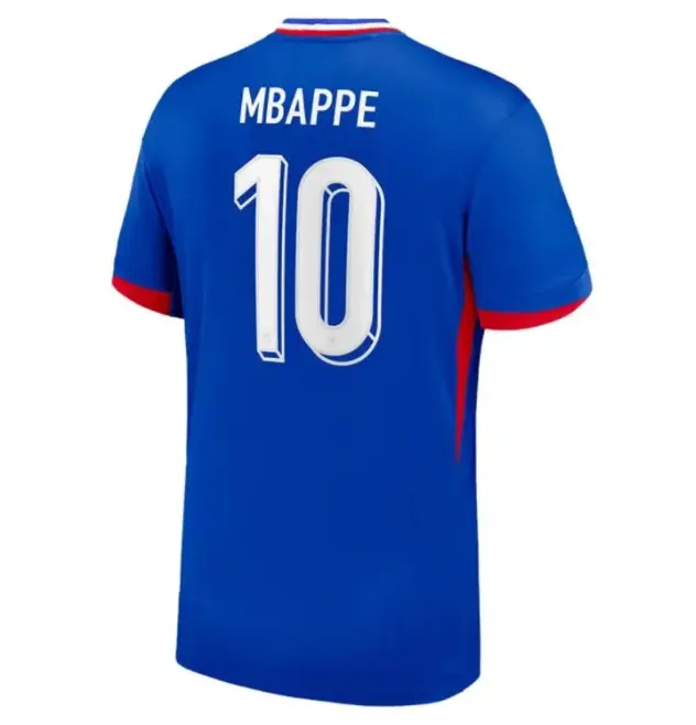 Dropshipping jersey sepak bola tim nasional Perancis Mbappe Piala Eropa 2024, kaus sepak bola versi pemain GRIEZMANN