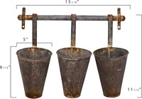 Vente flash : Pots en étain rustiques classiques, pots à fleurs suspendus en acier galvanisé antique, pot à plantes écologique, décoration d'intérieur