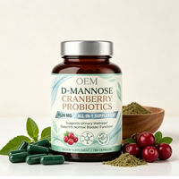 Capsules de D-Mannose à Marque Blanche OEM, 150 Comprimés, 1524mg, Probiotiques Canneberge, Approvisionnement en Gros