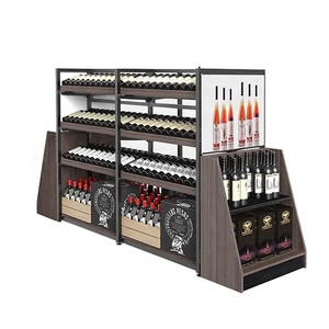 Kim loại giá rượu Gondola Kệ rượu vang đỏ cho cửa hàng bán lẻ Kệ siêu thị hiển thị thương mại Thiết kế bố trí - Product Image 4