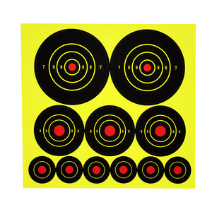 Pegatina Adhesiva Personalizada de 8 Pulgadas para Objetivo de Tiro, Impresa Digitalmente, Laminada con Película, Recubierta Fluorescente, para Tirachinas y Dardos - Product Image 1
