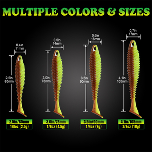 Leurres souples en plastique à queue de pagaie pour <span class=keywords><strong>la</strong></span> pêche au bar, à <span class=keywords><strong>la</strong></span> <span class=keywords><strong>truite</strong></span>, au crappie, au walleye en eau douce et salée, en rivière et en <span class=keywords><strong>lac</strong></span>, avec yeux 3D - Product Image 4