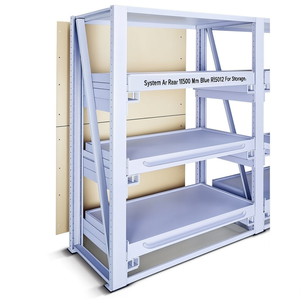 Fami System Ar Rear Wall <b>Shelf</b> 1050x1500 Mm Blue Ral5012 For Storage - Product Image 3