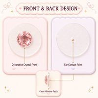 Kit de graines auriculaires dorées pour acupression, patchs en acier inoxydable certifiés pour le bien-être, la relaxation et le massage personnel
