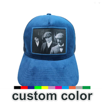 2025 n ° 1 ventes Logo personnalisé 5 panneaux chapeau en velours et casquette de camionneur en maille chapeau de camionneur en velours avec photo
