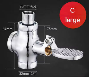 Vanne de chasse au pied à pédale en laiton chromé de haute qualité Double chasse comme vanne de chasse, adaptée à une utilisation en hôtel - Product Image 3