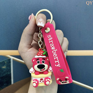 QY dessin animé ours personnage porte-clés mignon ours pendentif téléphone breloque sac breloque porte-clés voiture accessoire - Product Image 6