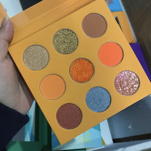 Palette di ombretti Glitter di alta qualità a 9 colori trucco pigmentato personalizzato luccichio finitura nuovi prodotti cosmetici <span class=keywords><strong>occhi</strong></span> prodotti per il buio - Product Image 3