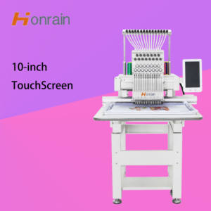 เครื่องปักหมวกคอมพิวเตอร์ HONRAIN แบบหัวเดียว 12/15 เข็ม ความเร็ว 1200 รอบต่อนาที พื้นที่ปัก 600x400 มม. - Product Image 1