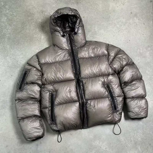 Giacca Invernale Imbottita Personalizzata in Nylon e Poliestere con Zip e Cappuccio, Cappotto Puffer Caldo da <span class=keywords><strong>Uomo</strong></span> - Product Image 1