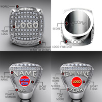 Bague de championnat personnalisée, gravable, avec nom et logo, pour équipe sportive, bague commémorative, récompense sportive personnalisée, bijoux.